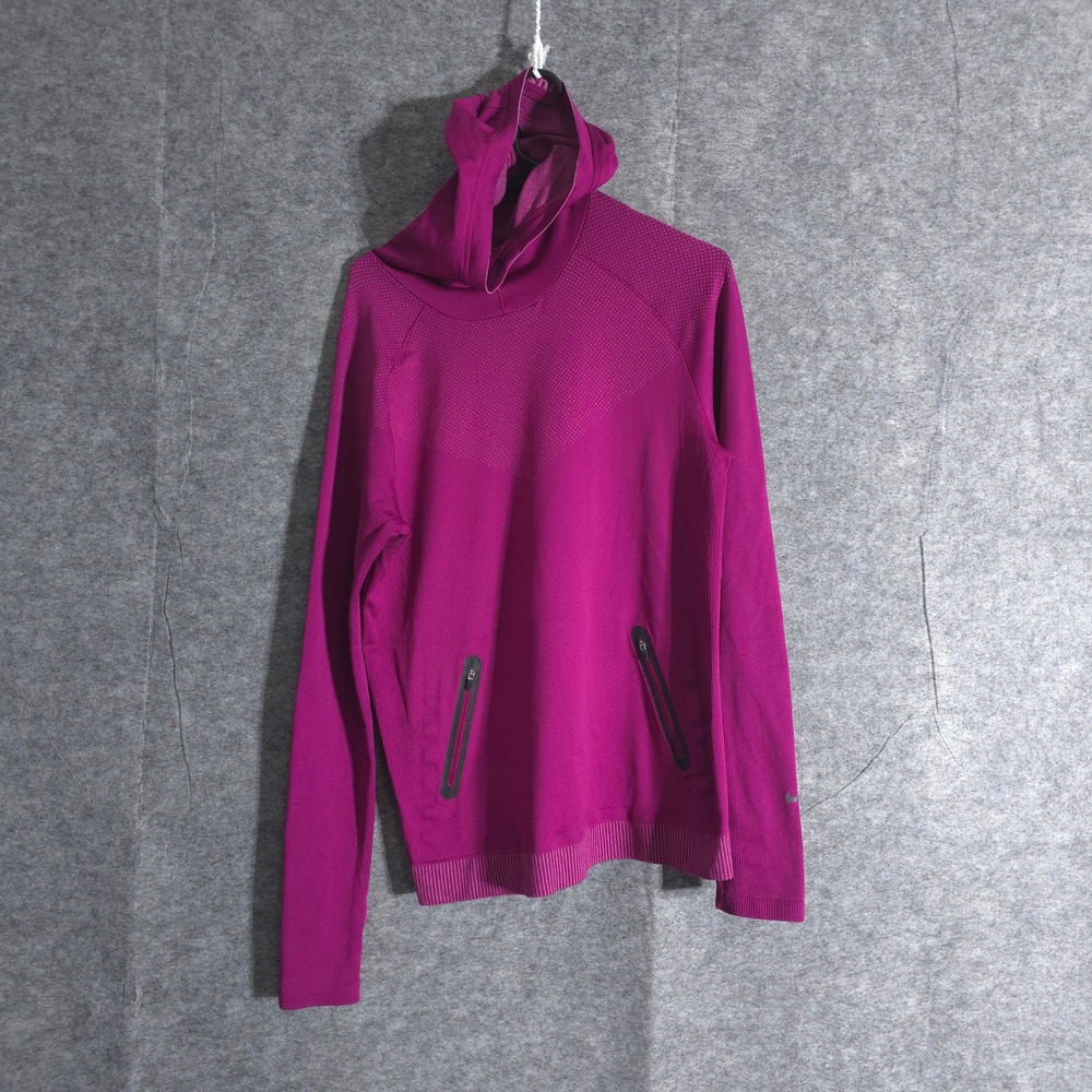 Nike Dri-FIT‎ Training Hoodie Pullover Long Sleeve Top Purple Womens Performance